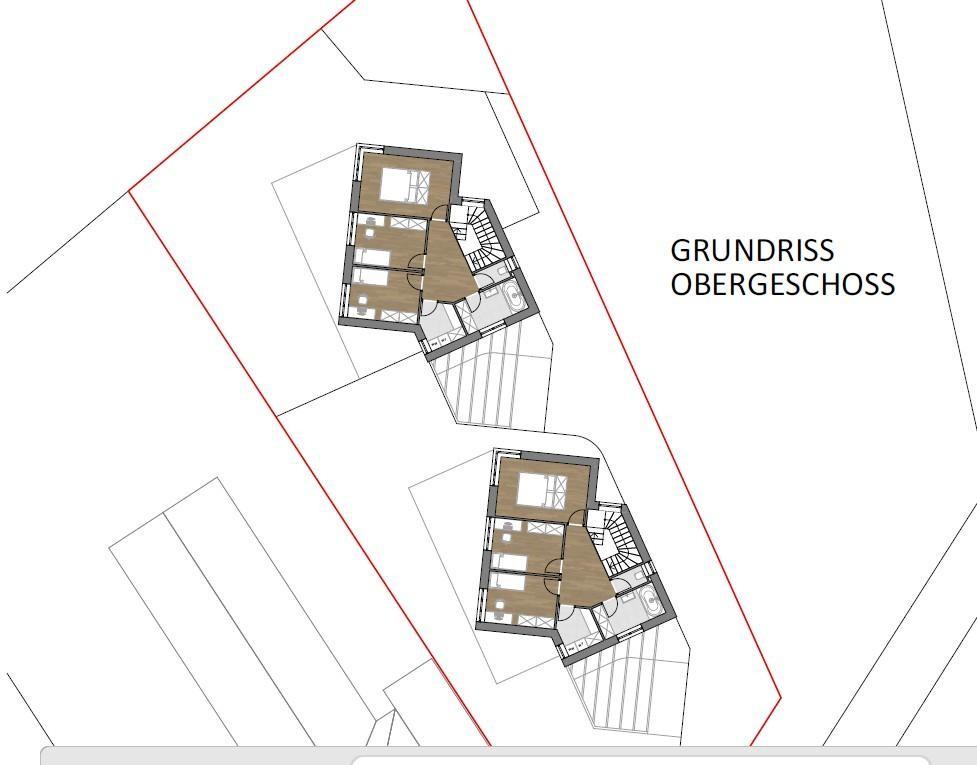 Grundriss OG 2 Häuser
