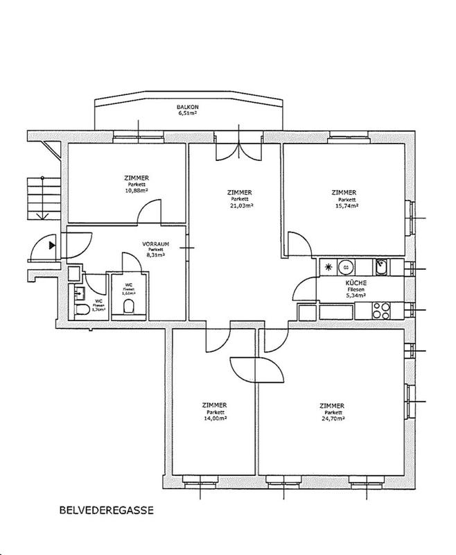 22. Eigentumswohnung 1040 Wien Grundriss