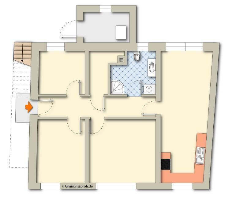Grundrissplan Unmöbliert