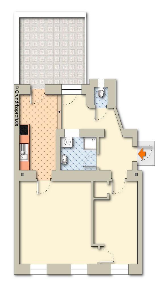 12. Eigentumswohnung 1050 Grundriss unmöbliert