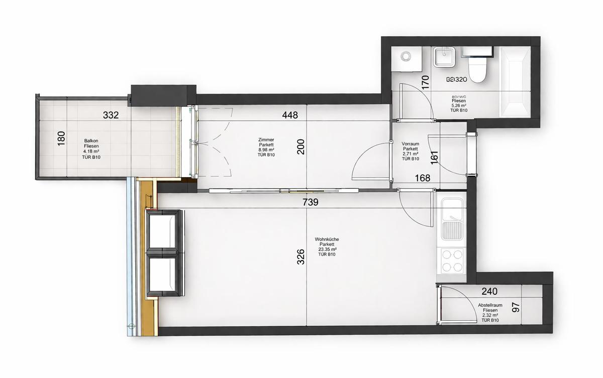 Grundriss- Drehestrasse
