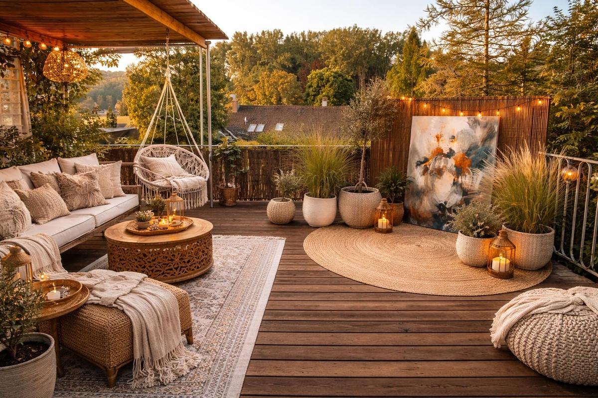 Terrasse, Einrichtung KI-generiert