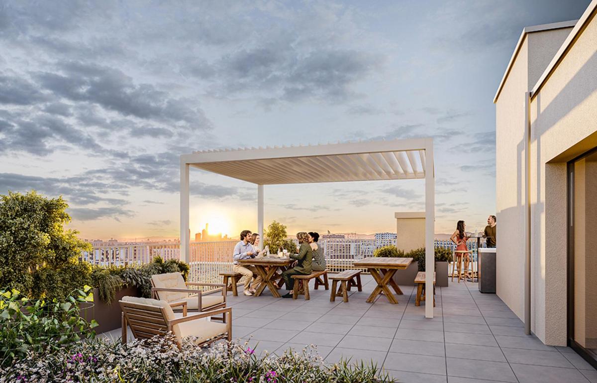 Dachterrasse| ETW 1220 Wien KI bearbeitet