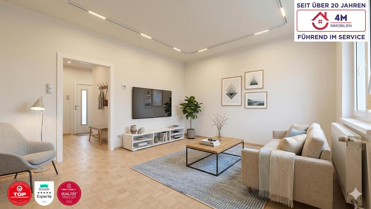 Wohnzimmer staged