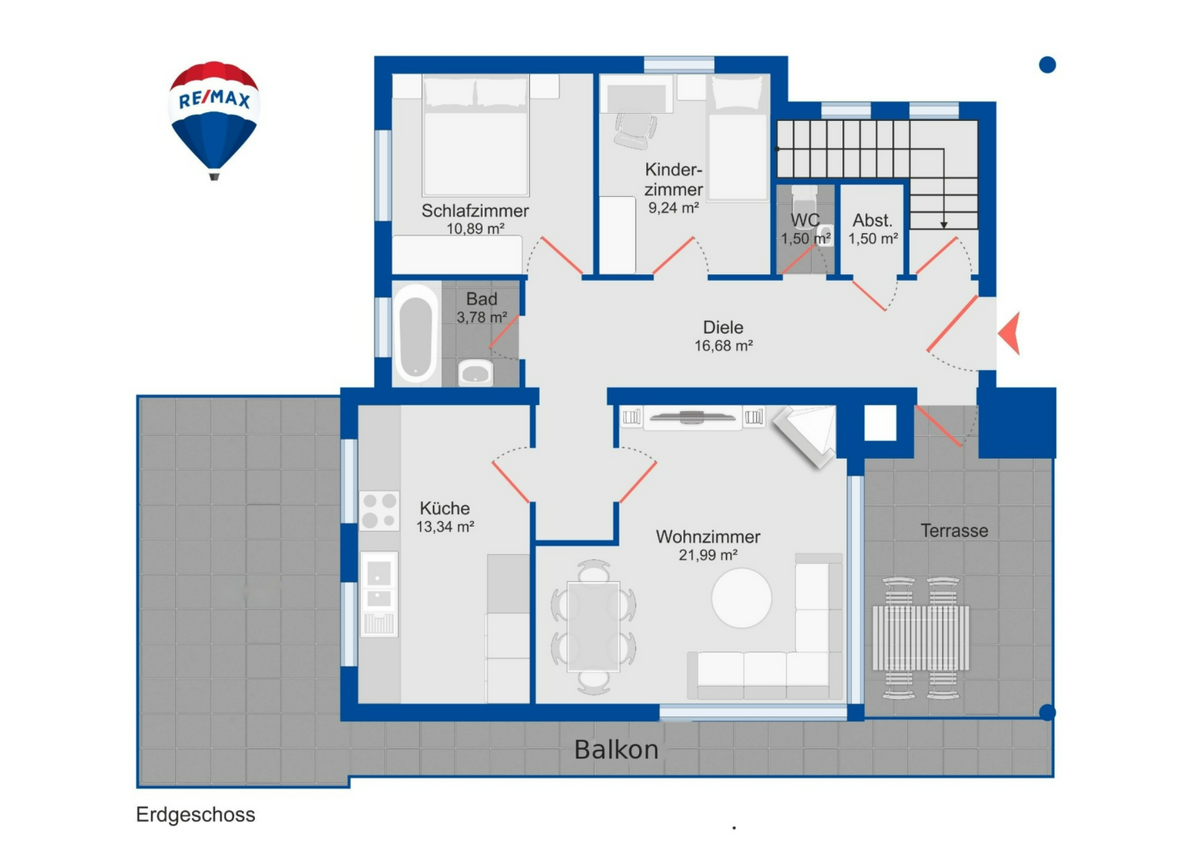 Grundrissplan Erdgeschoss