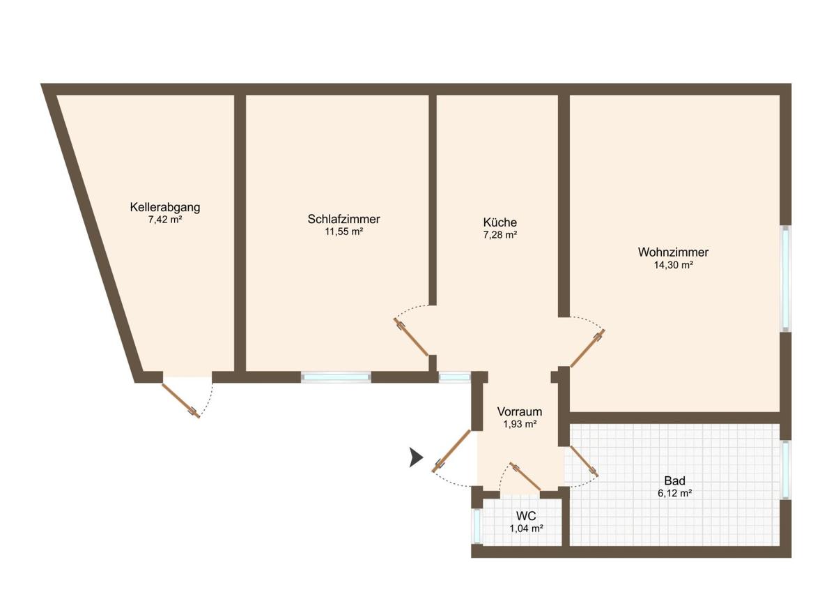 26 MFH 2000 Stockerau - Plan 2. Wohneinheit