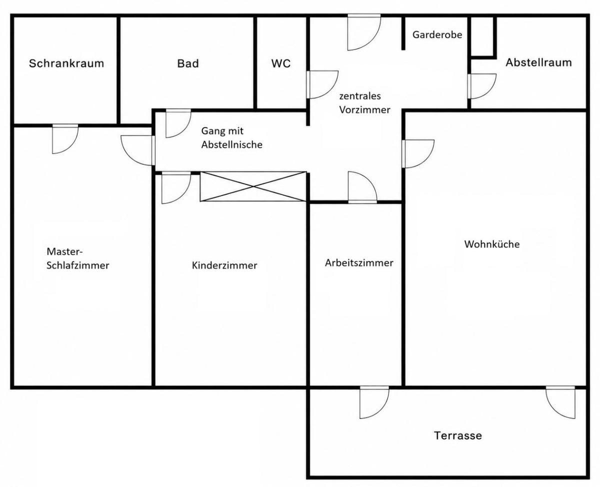 GRUNDRISSPLAN - Variante 4 Zimmer