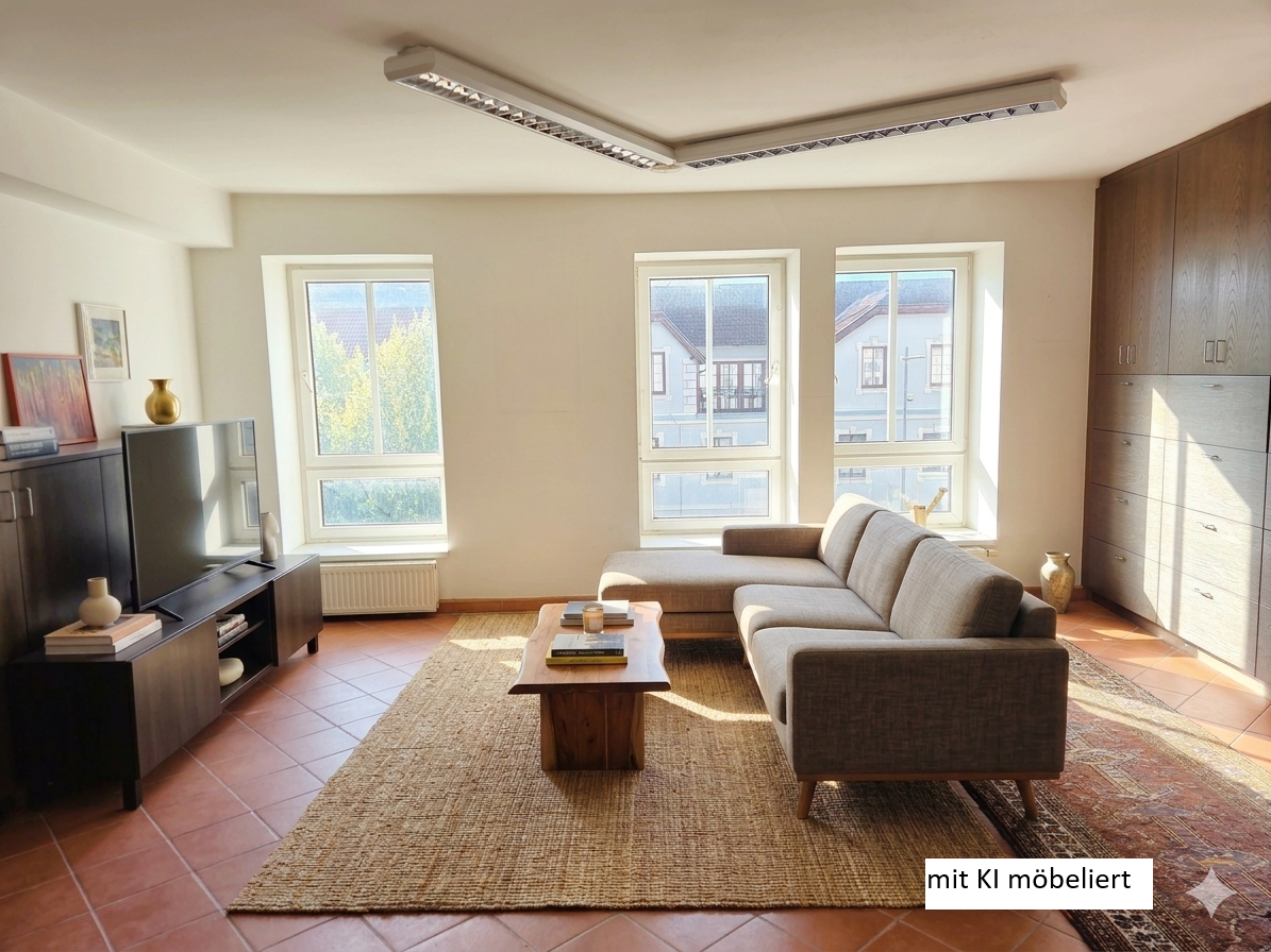 Wohnzimmer (KI möbeliert)