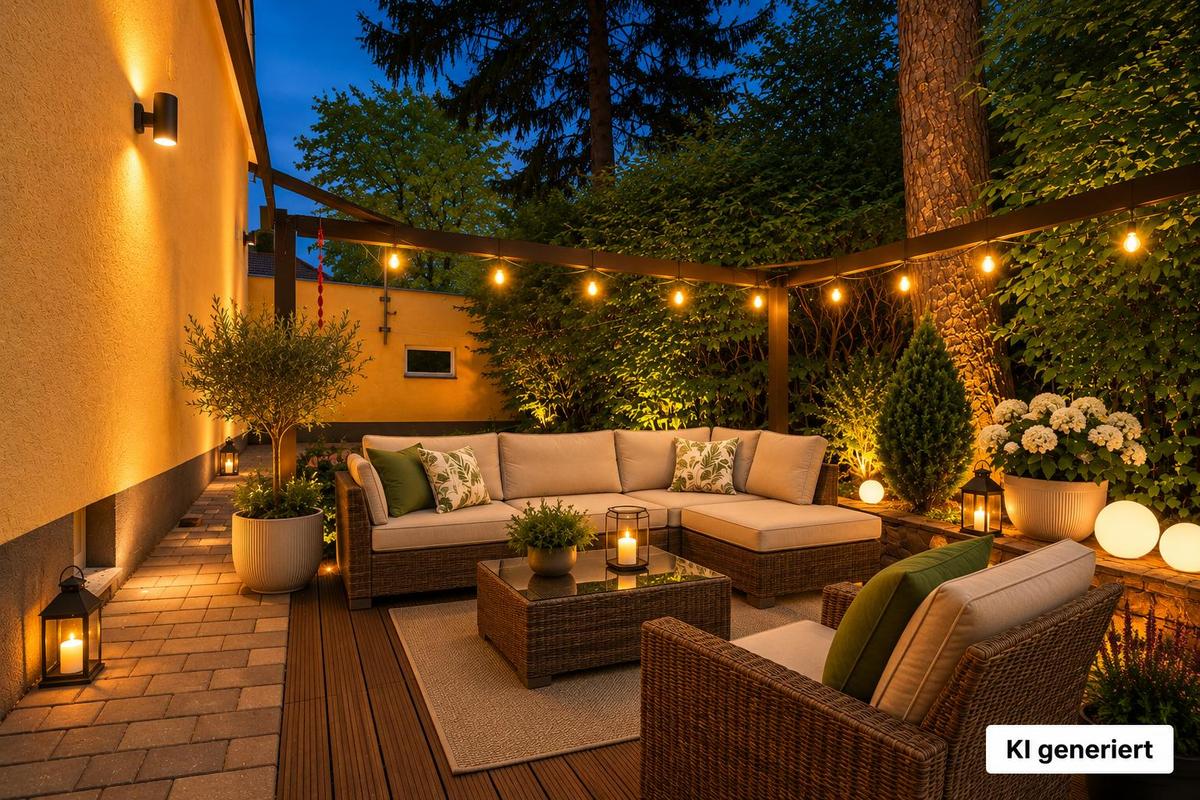Terrasse hinter dem Haus, Gestaltungsvorschlag