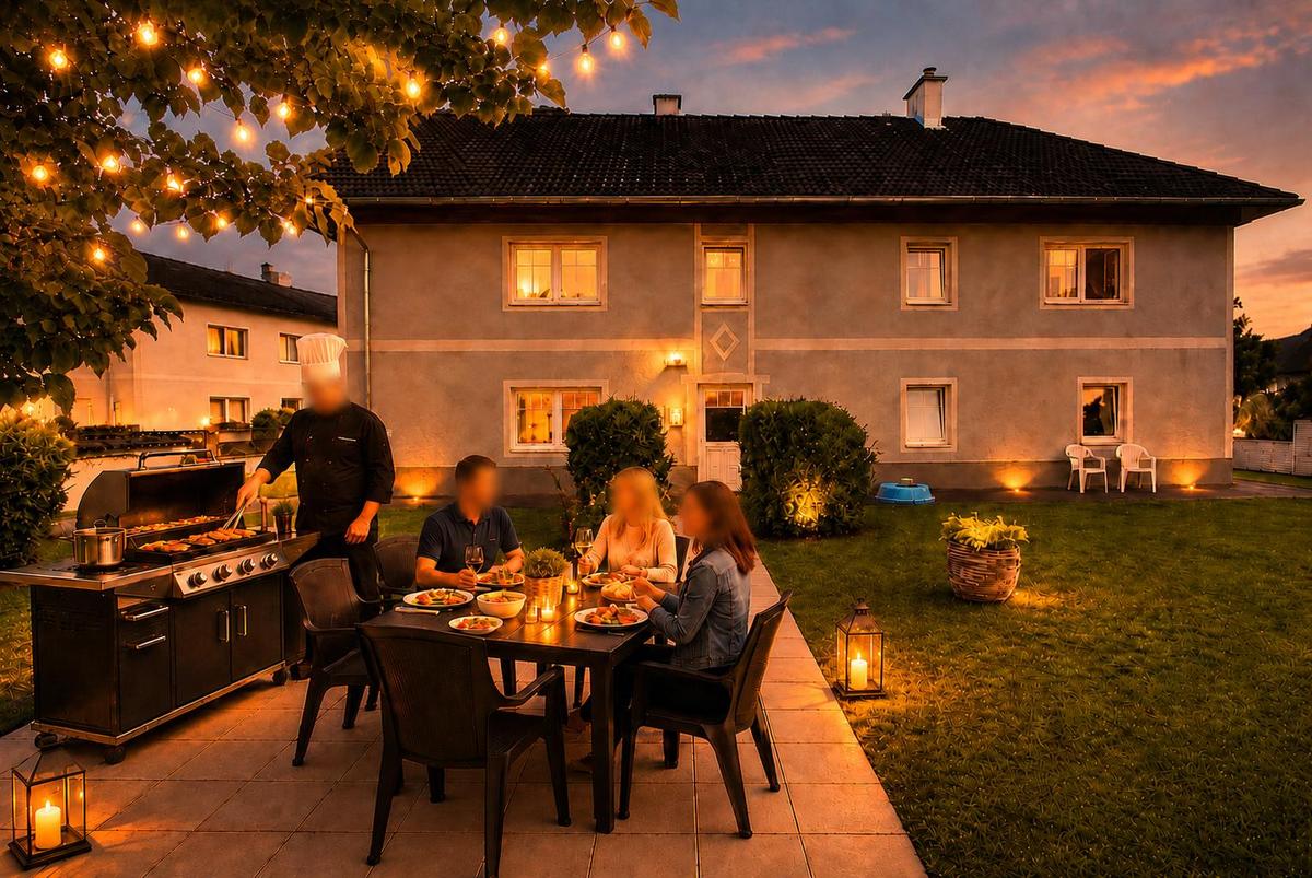 Grillparty Terrasse Ost