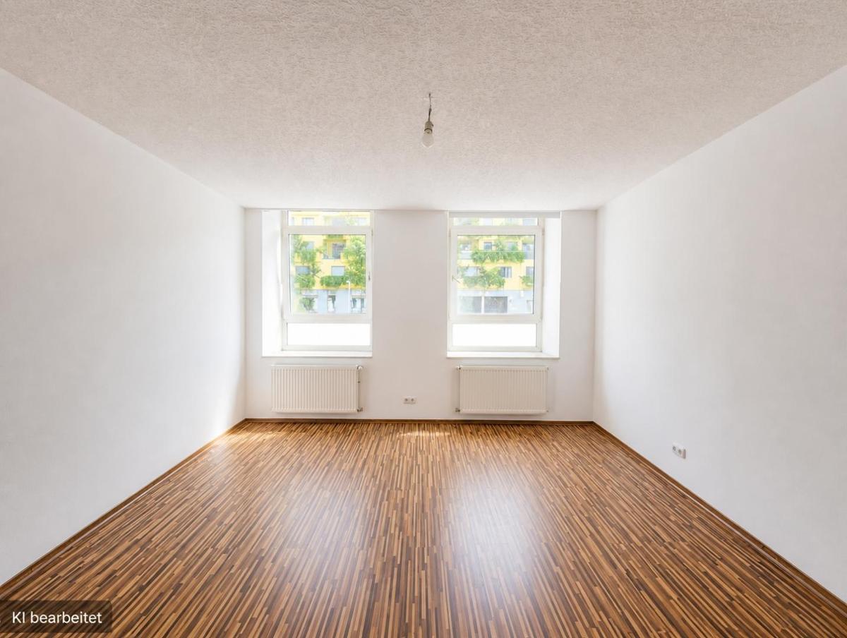 Wohnzimmer ETW 1020 Wien KI bearbeitet