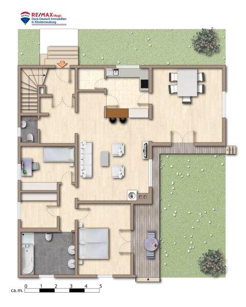 Grundriss Erdgeschoss möbliert