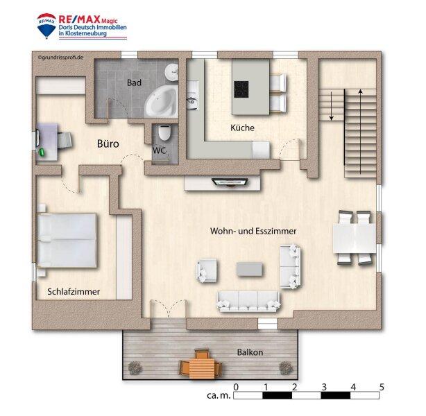 Grundriss Dachgeschoss möbliert