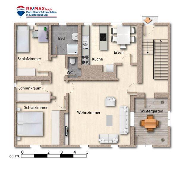 Grundriss Erdgeschoss möbliert
