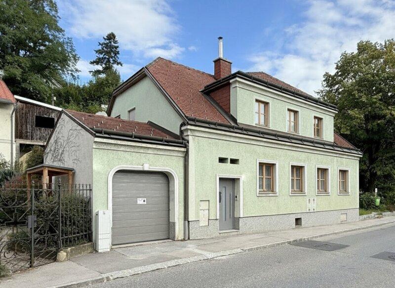 Straßenfront mit Garage