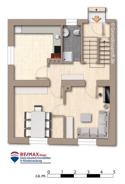 Grundriss Erdgeschoss möbliert