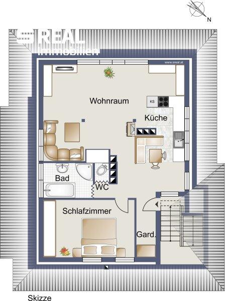 skizzierter Grundriss