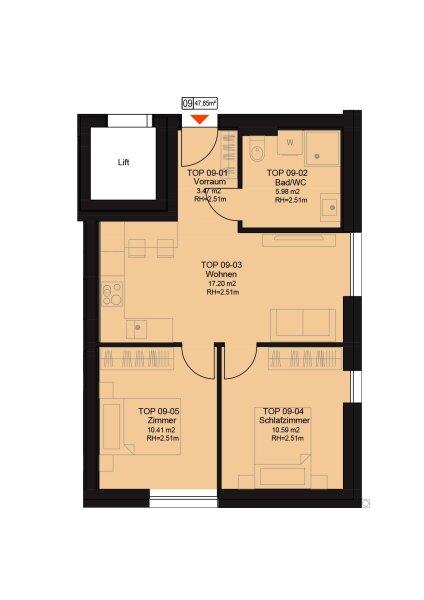 Grundriss: Brandhofgasse 5A