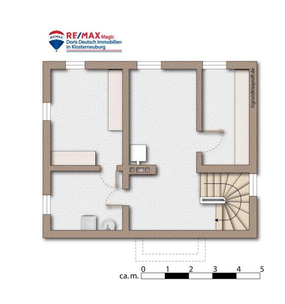 Grundriss Kellergeschoss möbliert