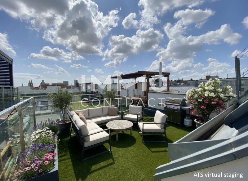 Terrasse KI möbliert