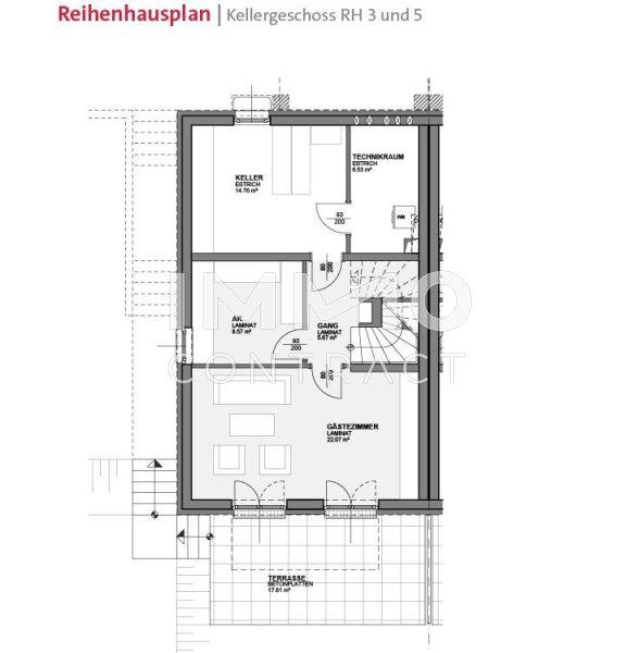 Grundriss Keller DHH 3 und 5