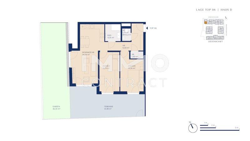 Wohnungsplan Whg. 1 (Skizze Wohnungszusammenlegung verfügbar