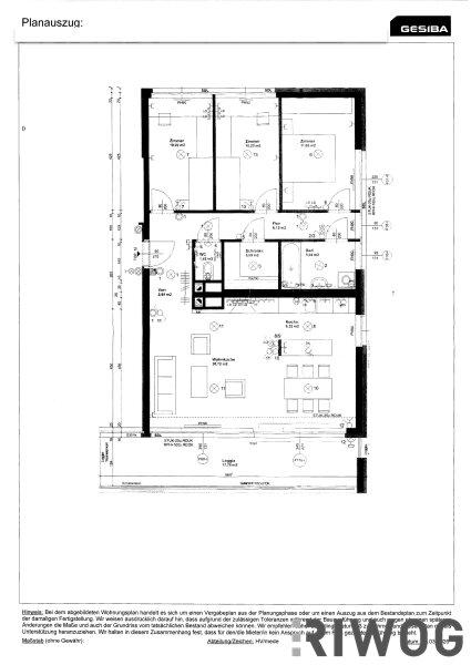 4 Zimmer Wohnung gemäß Ursprungsplan