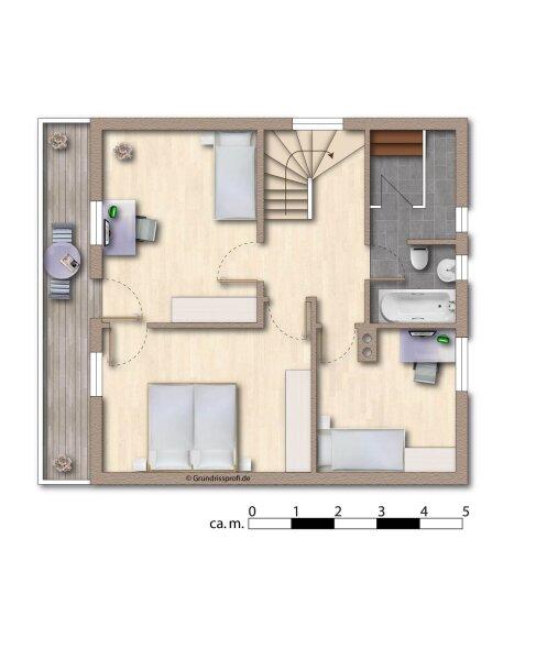 Grundriss Dachgeschoss möbliert