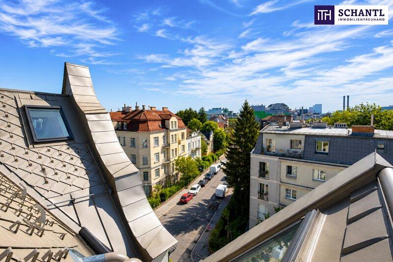 Blick über das Stadtviertel vom Dach