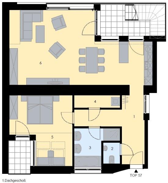 1. Dachgeschoß 2 Terrassen