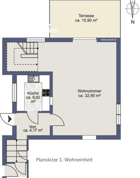 Planskizze 1. Wohneinheit