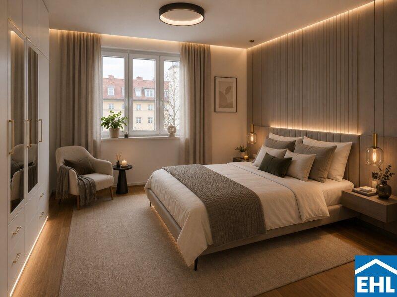 Schlafzimmer gestaged