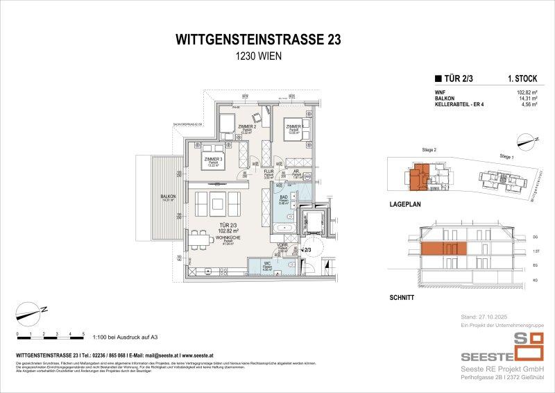 Grundriss Tür 2/3