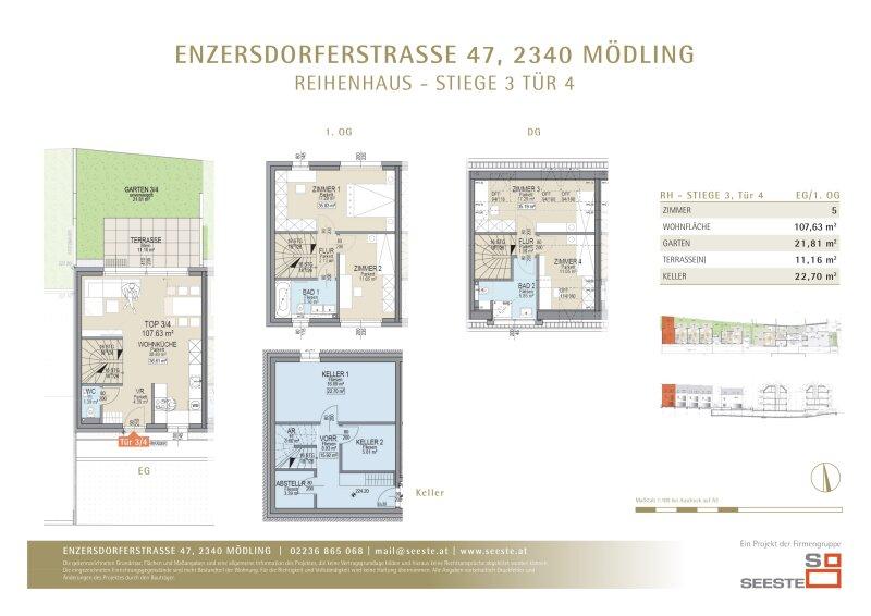 Grundriss Tür 3/4