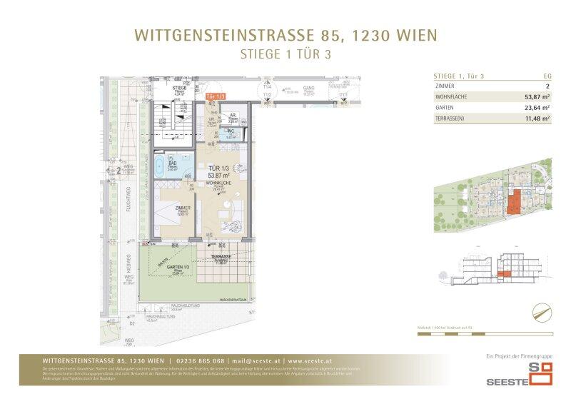 Grundriss Tür 1/3