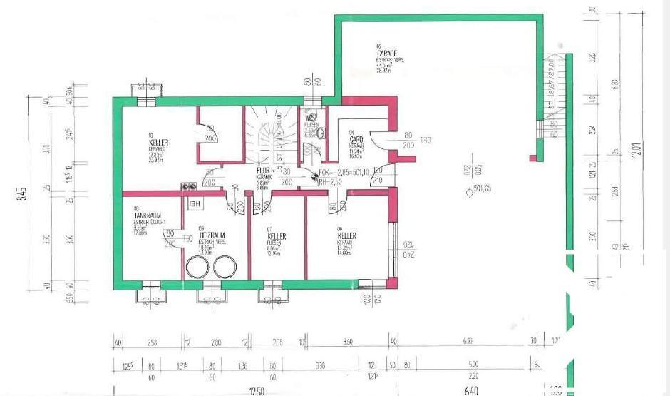 Grundrissplan Kellergeschoss