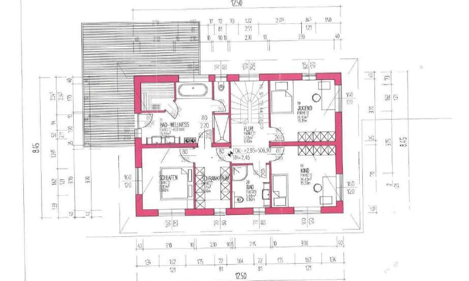Grundrissplan Obergeschoss