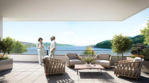 Moderne Neubau-Villa (teilbar) mit atemberaubenden Blick auf den Wrthersee und Marina Platz- Einziehen im Juni 2024