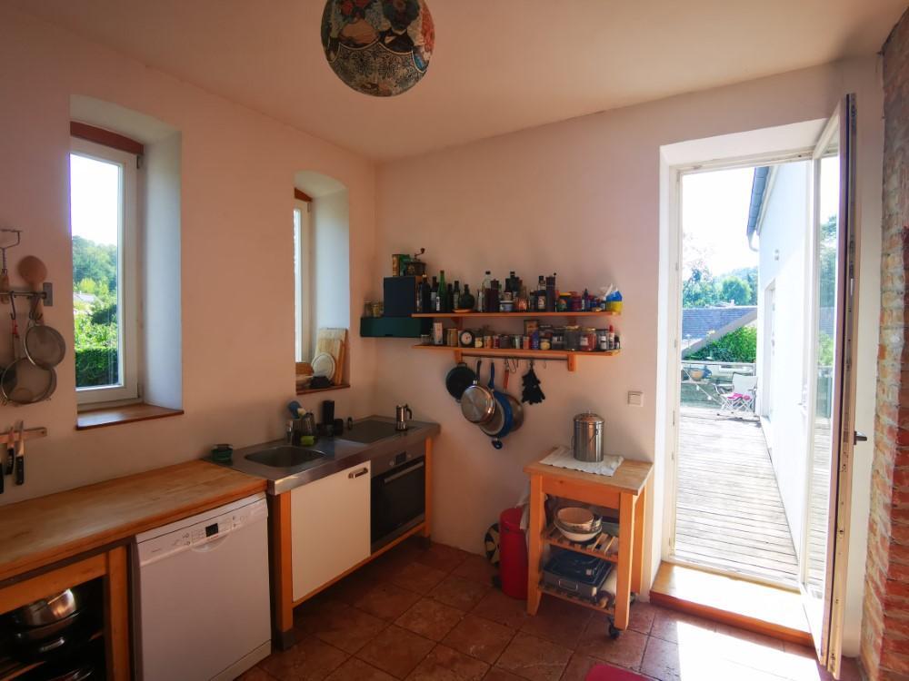 Kche mit Ausgang auf die Terrasse