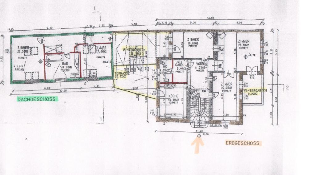 Grundriss Erdgescho & Dachgescho