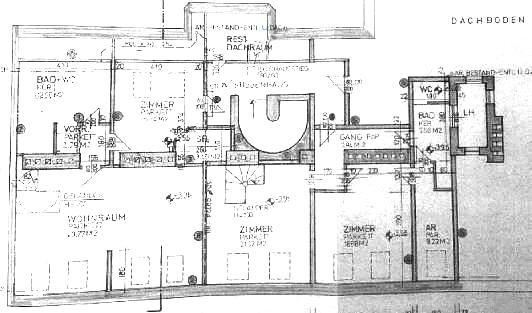 Plan Dachgeschoss 4. Stock