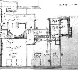 Plan Dachgeschoss 4. Stock