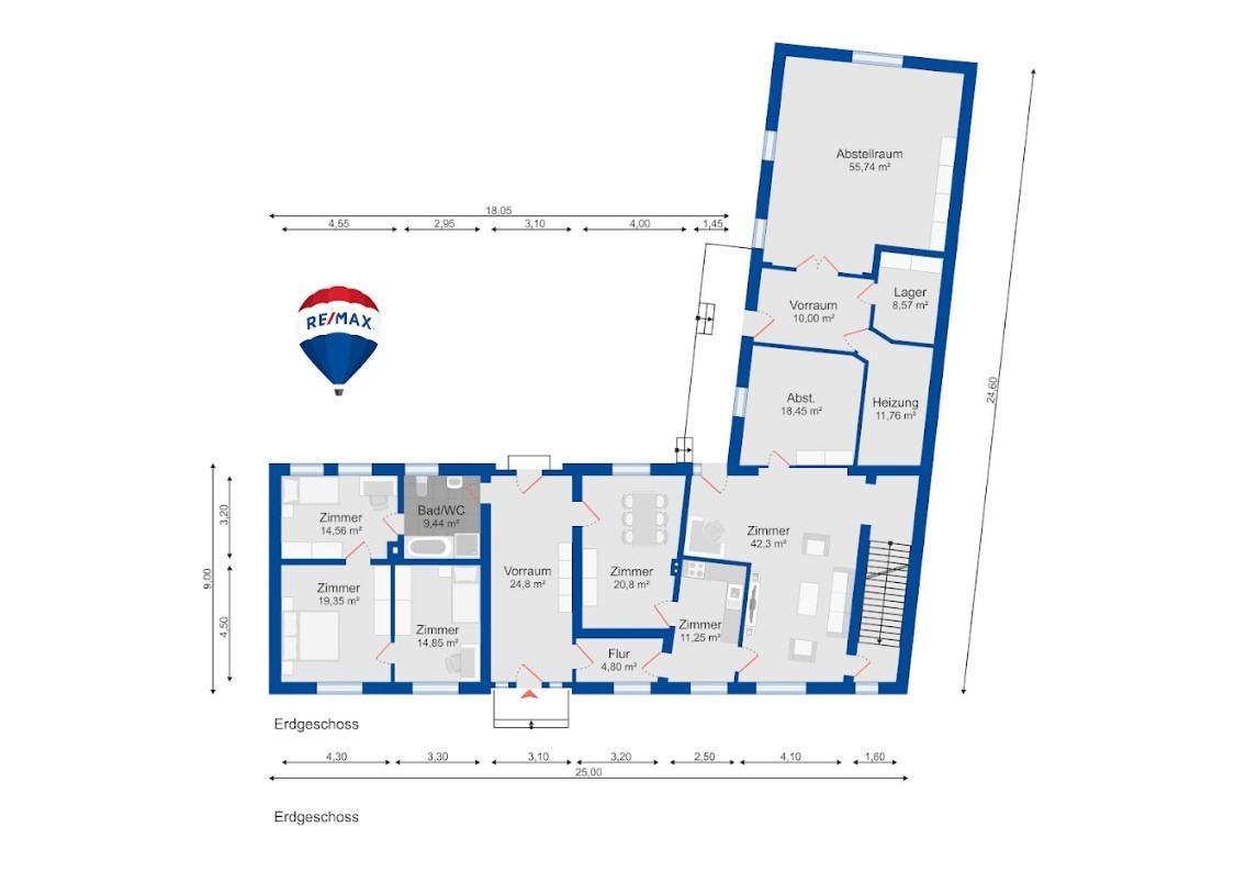 02. Einfamilienhaus 2294 Markthof - Grundriss EG
