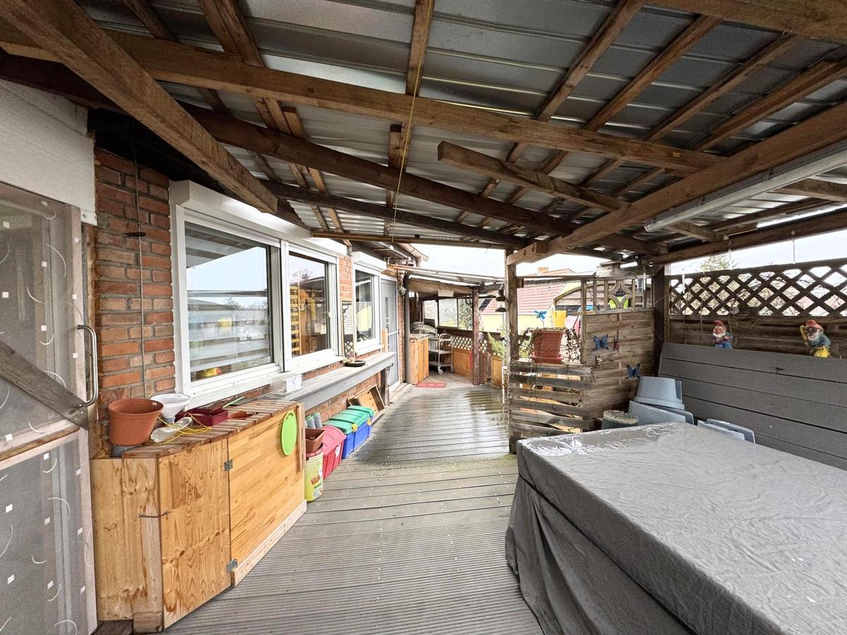 berdachte Terrasse