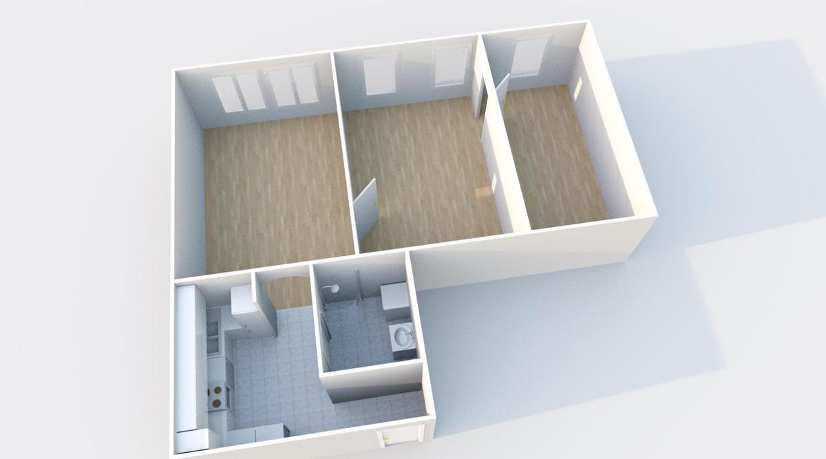 10. Eigentumswohnung 1070 Wien - Grundriss 3D