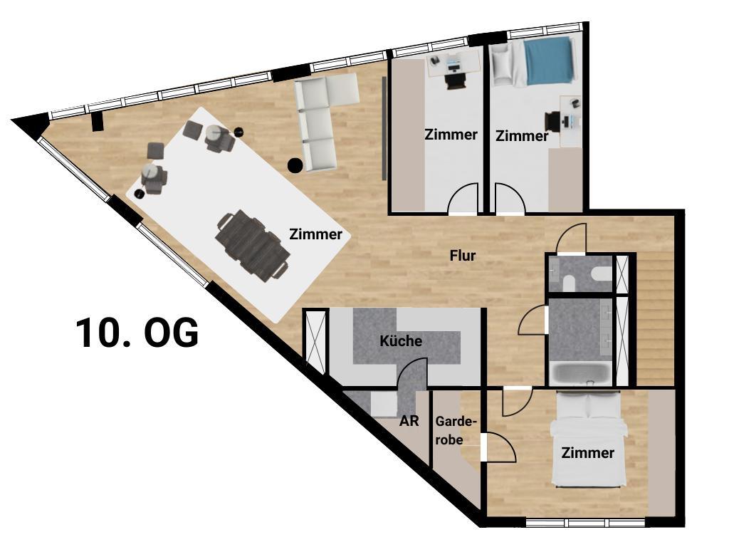 17. Grundriss 10. OG