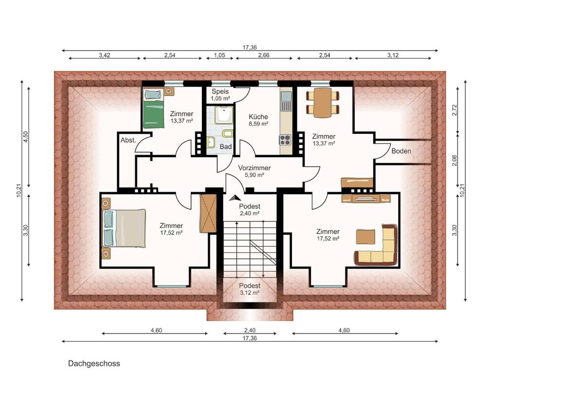 Plan 2D, 2. OG (DG)