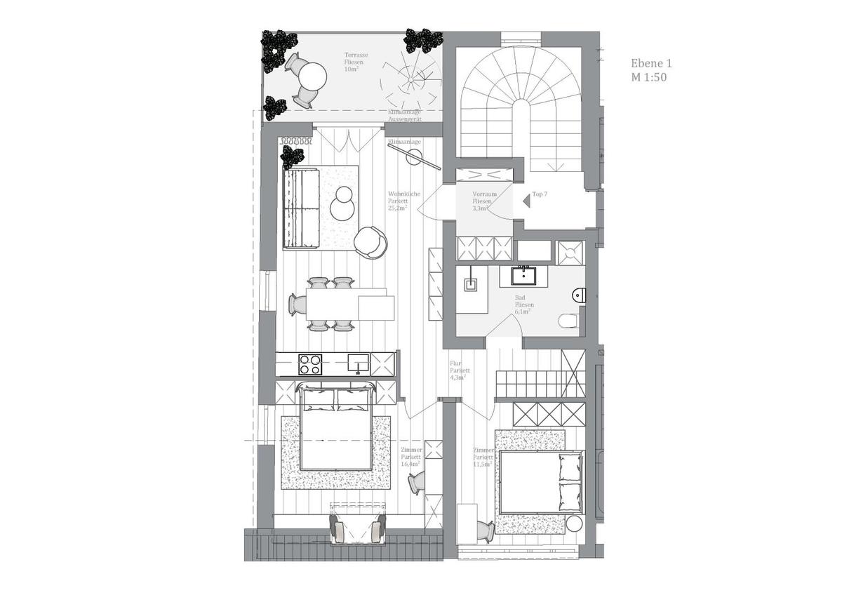 Wohnung mit Balkon