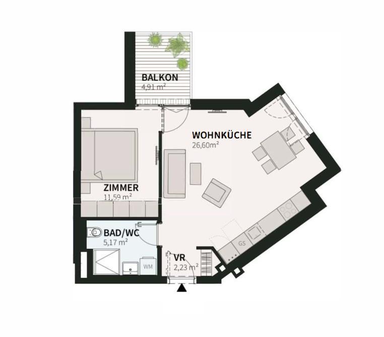 06. Mietwohnung 1220 Wien - Grundriss