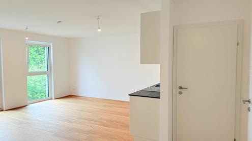 2 Zimmer mit Balkon und nachhaltiges Wohnen in Essling, in deckengekühlter Ruhelage